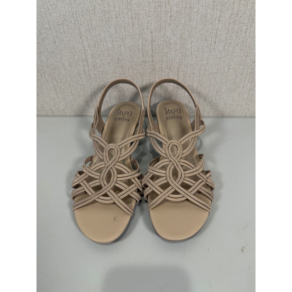 Impo Stretch Sandals Criss Cross  Comfort Wedge Women Size 10M